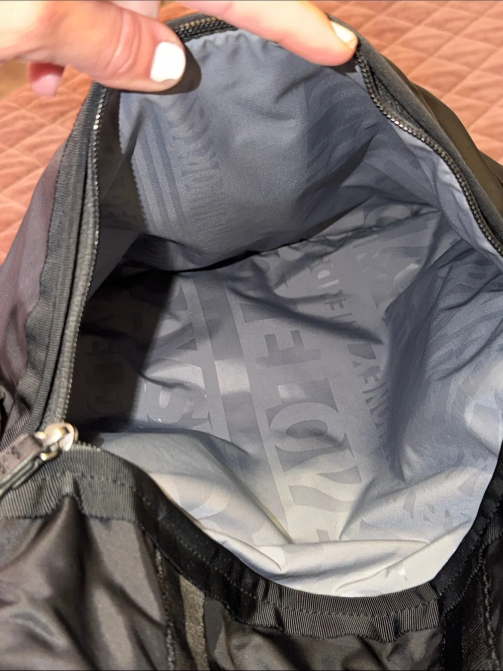 lululemon athletica Black Nylon Drawstring Tote